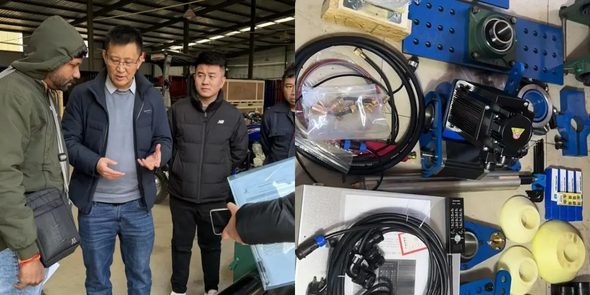 آلة حفر ولحام الخط المحمولة