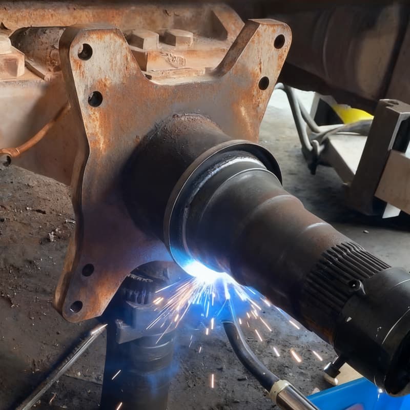 Horizontal shaft end machining machine 